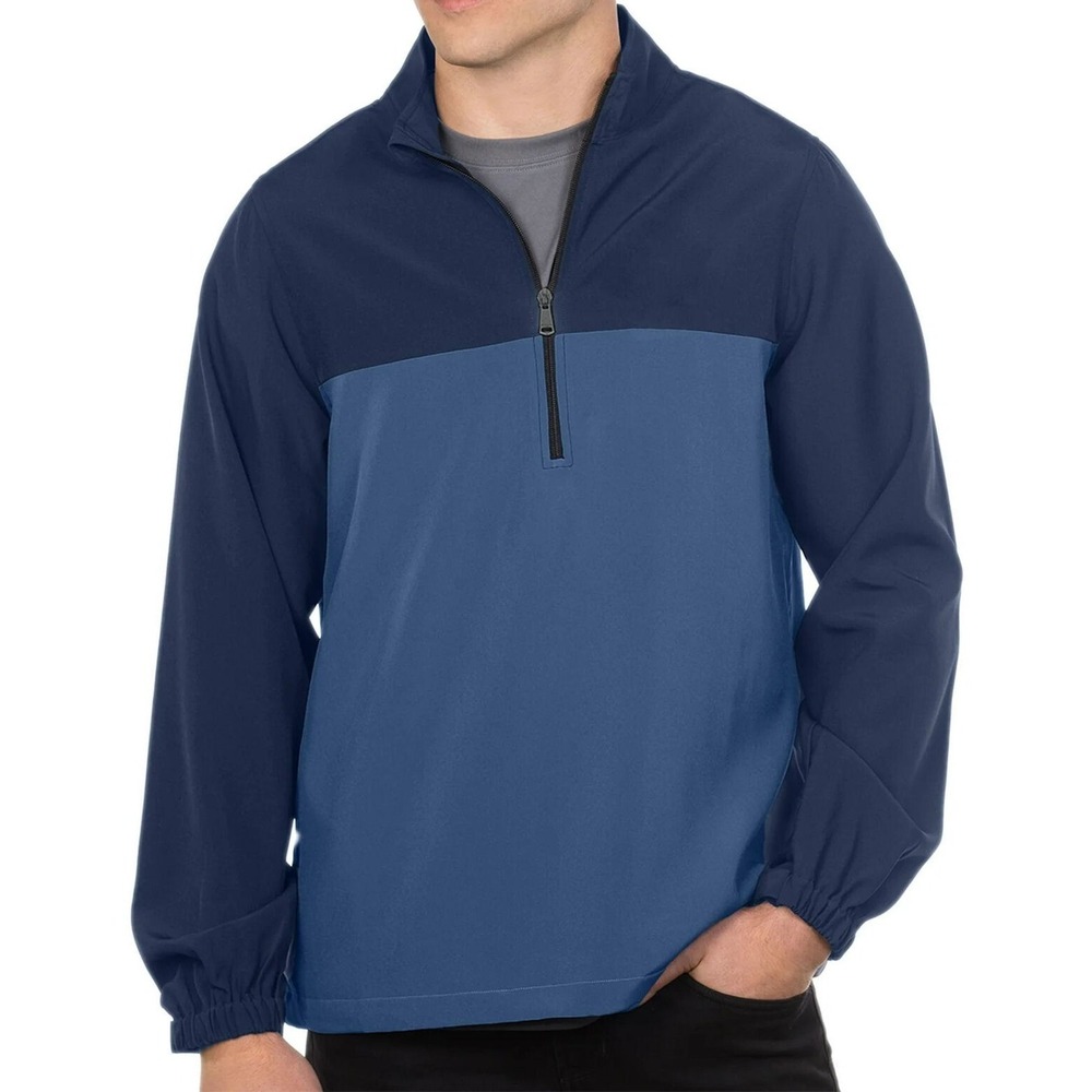 Tri Mountain J2080 Wade Men's 1/2 Zip Windshirt - Blue/Navy - Size 2XL
